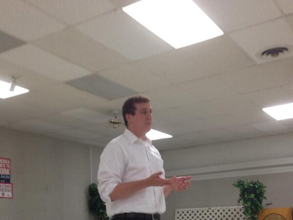 City Councilman Willie Rivera speaking today at the CLC  COPE luncheon.