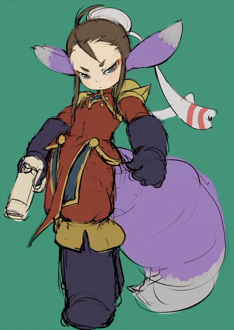 昨日のリンちゃんと同じくらいのデフォルメ具合に。ブレスラクガキちゃん。(*'∀`*)ウフフ 