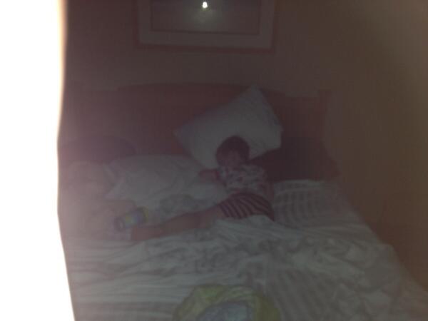 Totally getting zoned out of bed by my 3yo. #JokesOnHimBedWasntThatComfortableAnyway