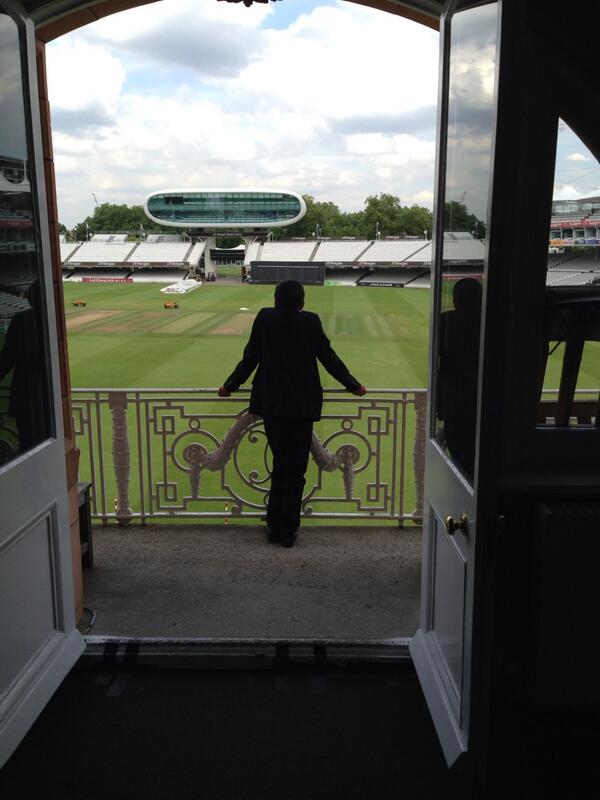 View outside home dressing room at Lords