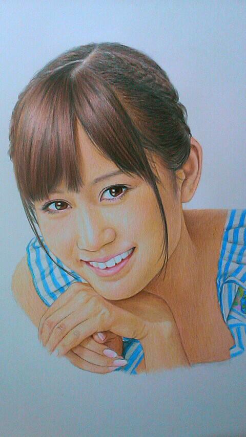 色鉛筆画 美人画a3 ケント紙 色鉛筆画 美人画a3 ケント紙