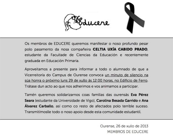 As nosas condolencias.