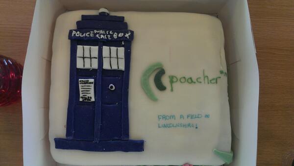 The amazing cake Sarah B from our team has made for @Poacher2013 media team :D