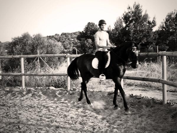 Paseando a mi chico.