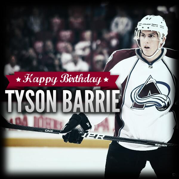 RT to help us wish #Avs defenseman <a href="/tysonbarrie/">Tyson Barrie</a> a HAPPY BIRTHDAY today!