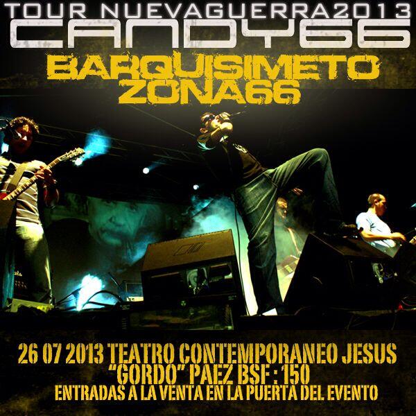 RT @candy66oficial: Nos vemos hoy Barquisimeto!