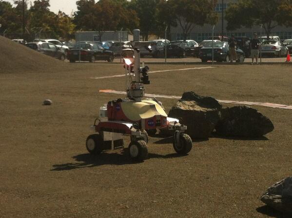 3seed's tweet image. Love stuff like this. MT @NASA: The K10 robot strolling along. Driver? @Astro_Luca on #ISS. #telerobotics