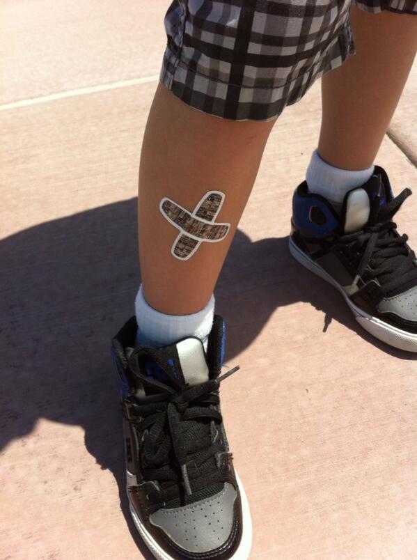 Mrmaughan's tweet image. Tuff kid band-aid @ProgressiveMama @FilipinaPryncss