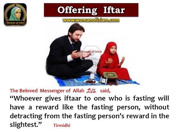 WomanIslam's tweet image. OFFERING IFTAR - womanofislam.com