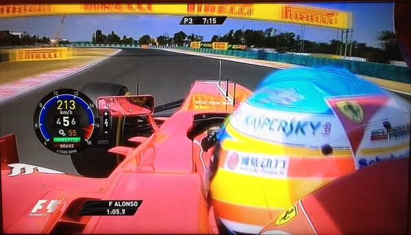 ScuderiaFerrari's tweet photo. @alo_oficial in P1 sulle Soft in 1:20.898

@alo_oficial in P1 on Softs with a 1:20.899 http://t.co/qFRBczE2Gw