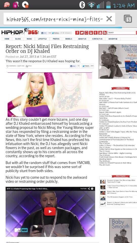 > Report: Nicki Minaj Files Restraining Order on DJ Khaled? - Photo posted in The Hip-Hop Spot | Sign in and leave a comment below! > Report: Nicki Minaj Files Restraining Order on DJ Khaled? - Photo posted in The Hip-Hop Spot | Sign in and leave a comment below!