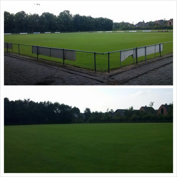 De velden liggen er prachtig bij. Zometeen exclusieve beelden van het nieuwe trainingsveld!