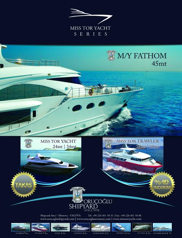 MISS TOR YACHT - M/Y FATHOM 45 MT 
Your dream is our mission...