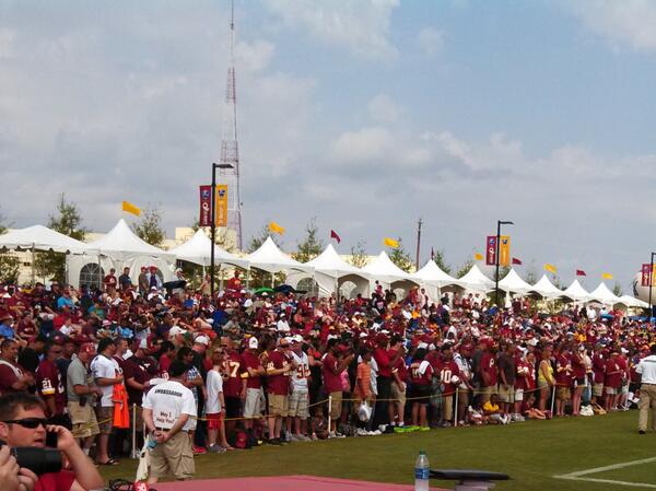 IgniteSN's tweet photo. Richmond fans showing up to support. #RedskinsRVA http://t.co/hcFsMQHN3s