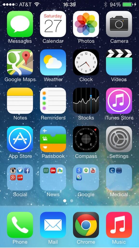 PWMacIntosh's tweet photo. Back home on the iPhone running iOS7 -- BOOM @marriedtomidge http://t.co/BWnFpEK8BN