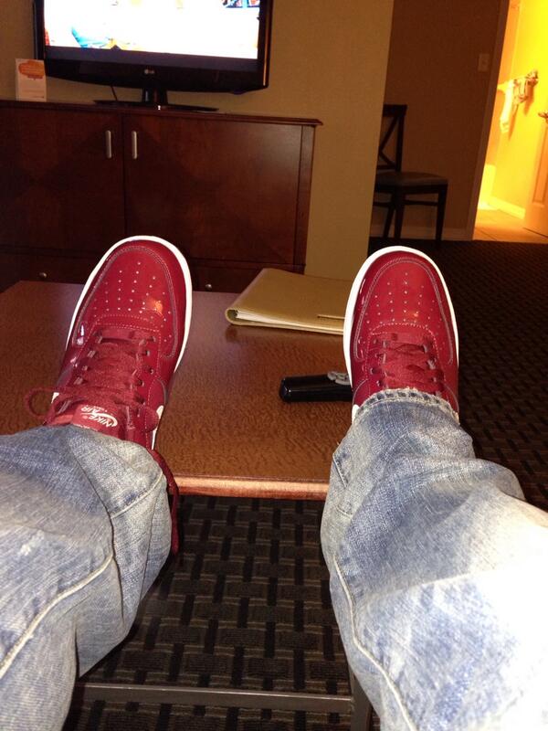 TheRealJosh23's tweet photo. Two years of sitting in a box I am wearing these for the 1st time http://t.co/8MtHxZroFW