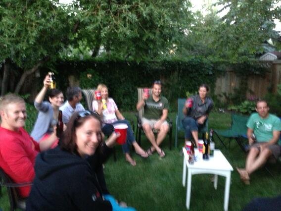 DawnHuck's tweet photo. @TrifactorTris  summer party. Great evening to enjoy friends and good stories! http://t.co/qotmOAr5Eh