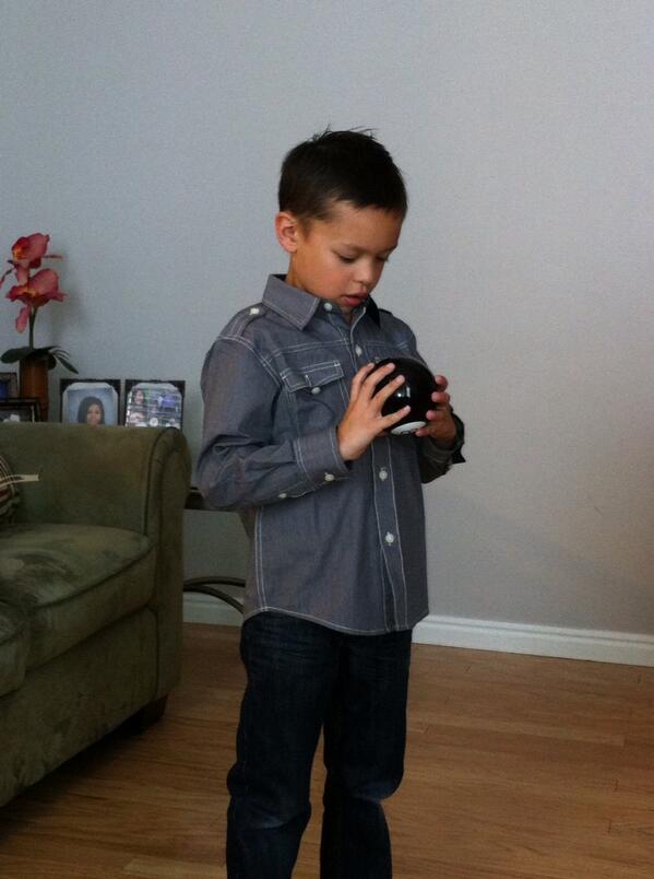 Mrmaughan's tweet image. Boy to magic 8-ball, "Will I be famous?" ... Decidedly yes! @ProgressiveMama @FilipinaPryncss @Lauren_BW