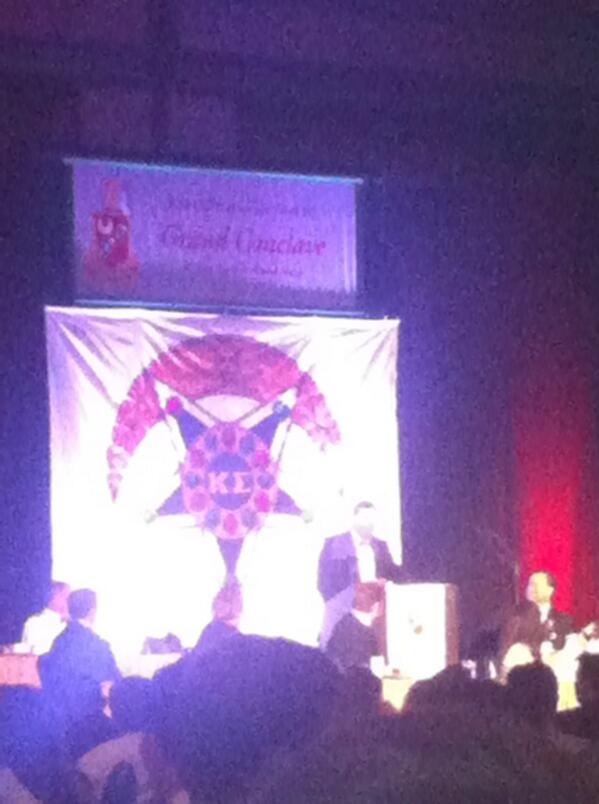 KSUKappaSigma's tweet photo. Brother Mic Wilson becoming the 18th member of the Kappa Sigma Hall of Honors in our 144 year history. http://t.co/qplaEKBGOx