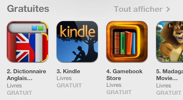 GamebookStore's tweet image. Gamebook Store classée 4ème des applications gratuites de lecture! C'était jeudi! Bravo et bon jeu à tous !