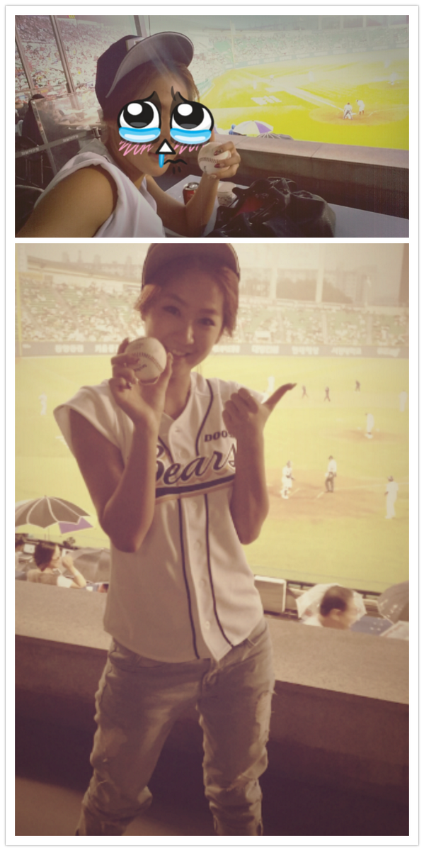 sistarsistar's tweet photo. [소유] 시구는 처음이라 걱정도 많이하고 연습도 했는데요~신기하구 재밌었어요!!
날라온 파울볼을 얻는 행운까지ㅋㅋ 살짝 아팠지만ㅋㅋ기분은 최고!! http://t.co/5Xf8V8fZa4