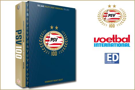 Een ‘beleefboek’ dat de historie tot leven brengt in hét boek over een eeuw PSV, vormgegeven door <a href="/DeBoekenmakers/">De Boekenmakers</a>