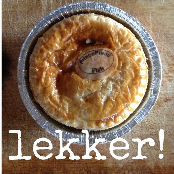 <a href="/PrincePie1/">Prince Pie</a> de fishpie is echt ontzettend lekker! Complimenten! Morgen gaan we de rest proeven, nu al zin in!