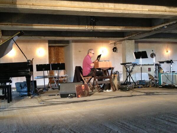 Jem Finer @LCMFPeckham. I highly recommend playing The Stooges @ 1rpm.Epic drone sounds,extra good with nearby train