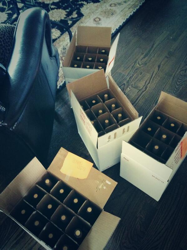 StevenLCrouch's tweet photo. The aftermath: 50 + bottles.  Who's thirsty? http://t.co/btsig9LeBr
