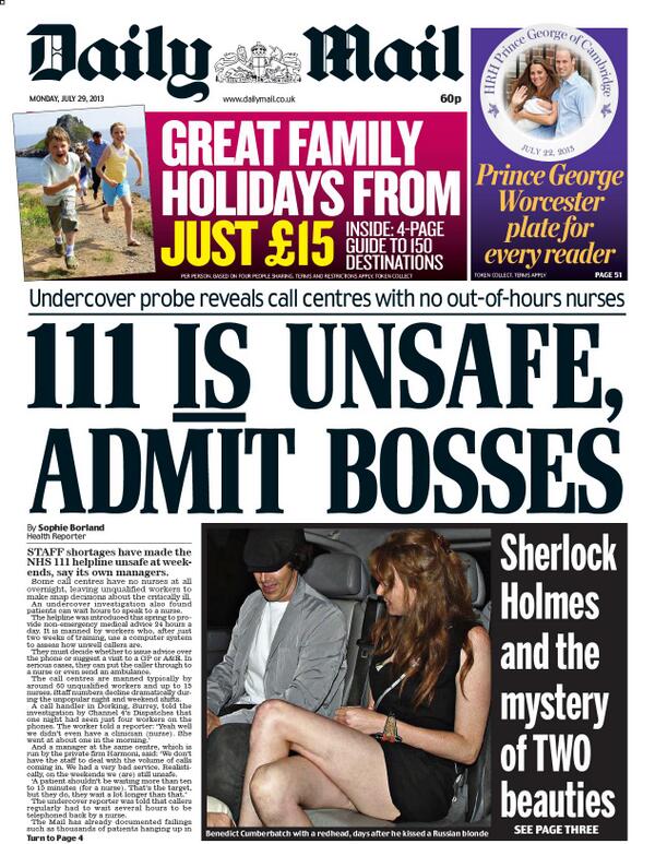 Bbc News Uk On Twitter Daily Mail Front Page 111 Is Unsafe Admit