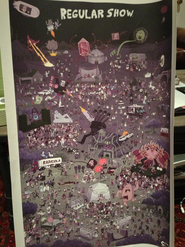JG Quintel on Twitter: "Here's the Regular Show poster we gave away at