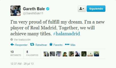 BQTaBbYCQAInIqo Fake Gareth Bale #halaMadrid Tweet starts doing the rounds