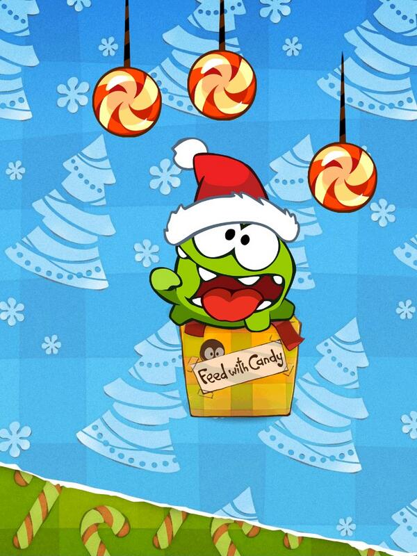 Маленький монстрик Ам Ням желает вам веселых праздников!