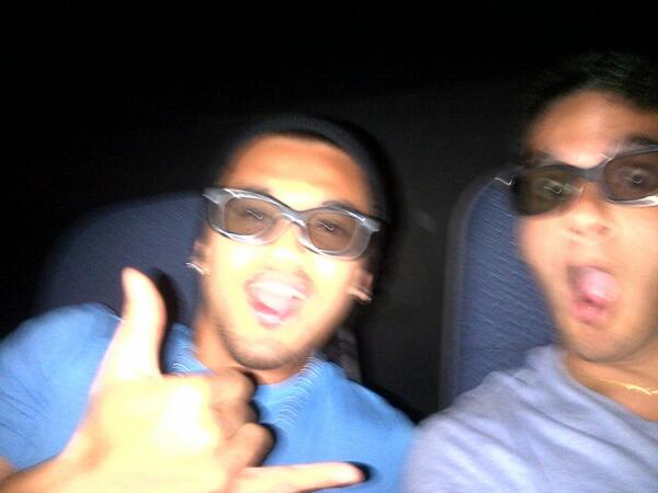 PVasheesh's tweet photo. Wolverine was fun!Since a couple took a pic mid movie me and my boi @Niiques decided to contribute to  #selfiesunday http://t.co/kUFg2aak8t