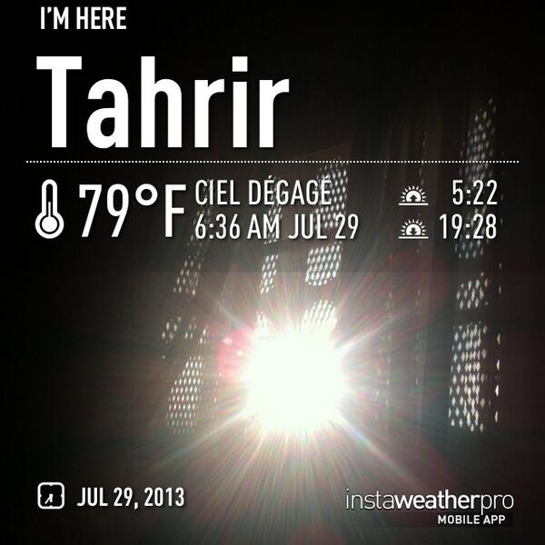 AmaniOCom's tweet photo. #instaweatherpro app http://t.co/pCn2vRwRgN #weather now in #Tahrir#good#morning#freedom#brahmi http://t.co/kdoweGK8wD
