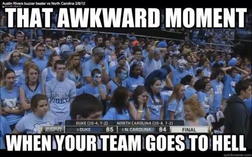 DukeFansOnly's tweet image. #awkwardmoment unc