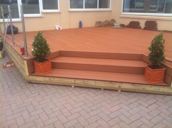 The steps are almost done and the stainless steel post are going up ready for the glass