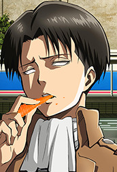pony_jan's tweet photo. (みんなしてオレを馬鹿にしやがって...
見ろ！あの兵長だってにんじん食べてるんだぞ！！) http://t.co/bQZCTA8g6O