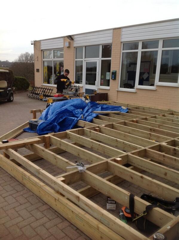 It's all coming together now and the deck boards are on site and ready