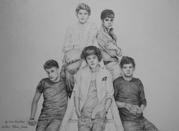 Anetick's tweet photo. I love 1D.it is:Niall,Harry,Zayn,Liam,Louis. http://t.co/l5tEOae3du