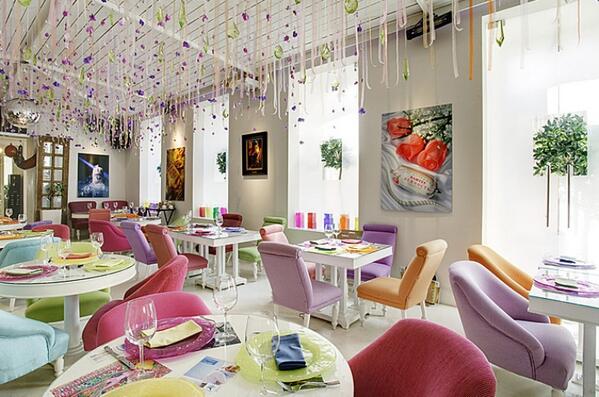 Let's eat at a funky restaurant today! Gvidi, lead the way. #funkyrestaurant