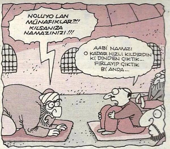 Fırlayıp dinden çıkmışlar :)))