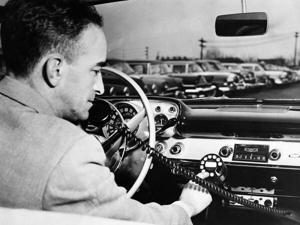 HistoryInBW's tweet photo. Early car phones.  #history #Photography http://t.co/kAzft2RNWU