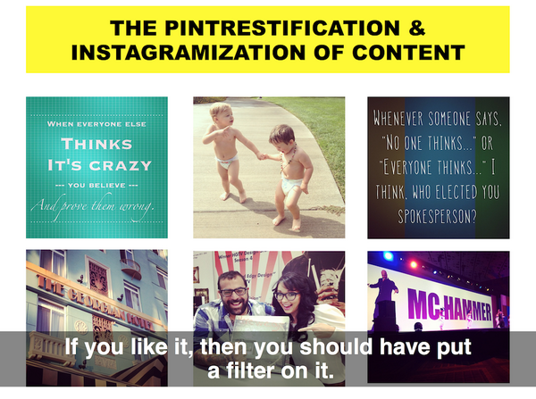 sevansstrategy's tweet photo. Favorite slide for my upcoming talk at @socialfresh West, "The difference b/t content marketing &amp; great content" http://t.co/v4fnBeMjdO