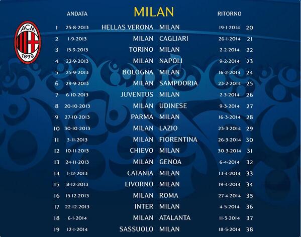 AC Milan 2013/14 Fixture List BQXEN3jCUAAg8Ud