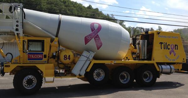 ConcreteCares's tweet photo. Follow us for more cool pics of big #pink trucks, like this one, from Tilcon in CT http://t.co/d9hkhHkJKN