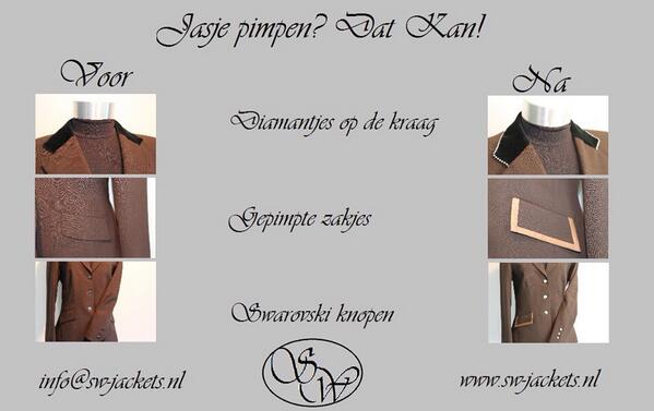 SWJackets's tweet photo. Nieuw bij SW-Jackets jasje pimpen! http://t.co/Viozn0A3Tv