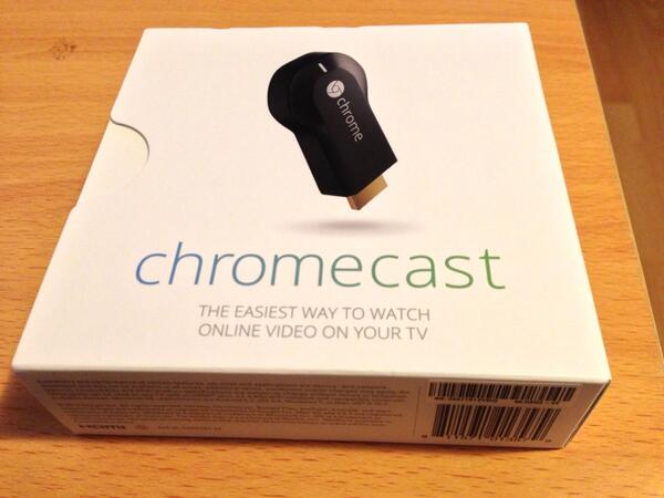 #Chromecast arrived! Stream any Chrome tab to your TV. It'll stream from the device itself if the site is supported.