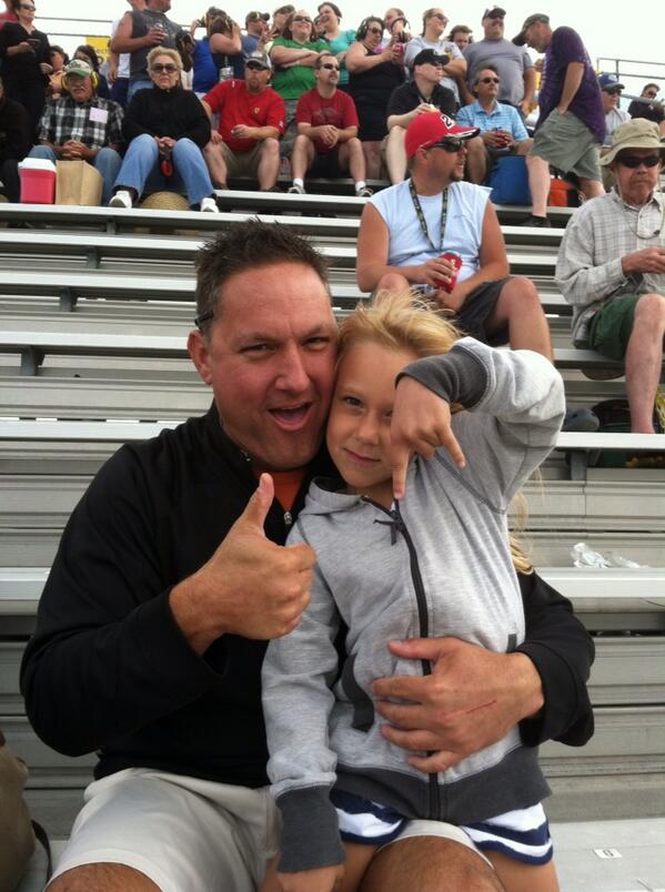 Daddy and Eva at Brickyard 400