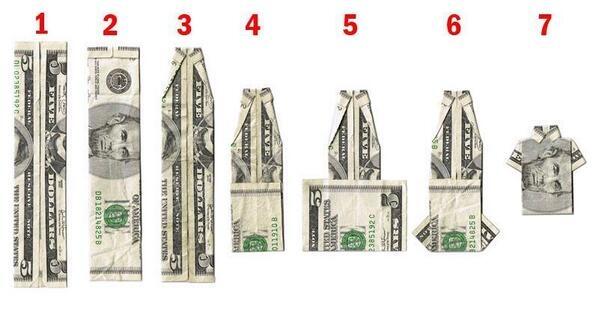 How To Fold A T Shirt From 5 Dollar Bill How To Fold A T Shirt From 5 Dollar Bill